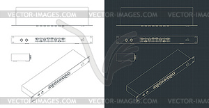 MIDI switch blueprints - vector EPS clipart