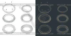 Two types of bearings - vector clip art