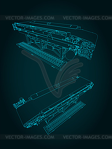 Conveyor line drawings - vector clipart