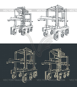 Straddle carrier - vector clipart