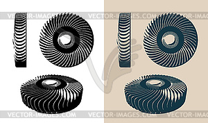 Рабочее колесо s - векторизованное изображение клипарта