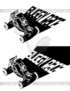 Buggy race - vector image