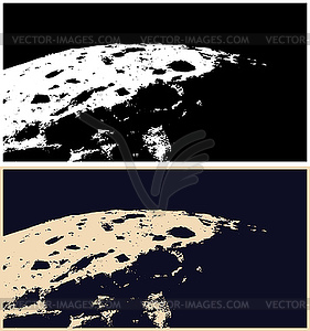 Cratered surface of celestial body - vector EPS clipart