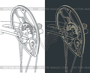 Compound bow cam - vector image