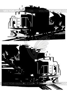 Locomotive s template - vector image