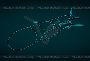 Cruise missile - vector clipart