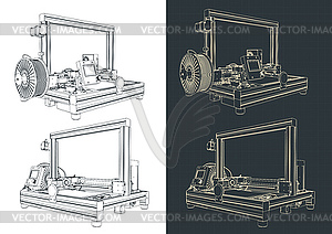 3D printer - vector image