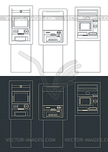 ATMs blueprints - vector clipart