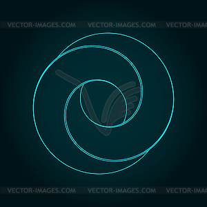 Chubby mobius strip symbol - vector image