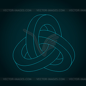 Moebius knot symbol - vector image