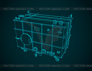 Pressure tank - vector image