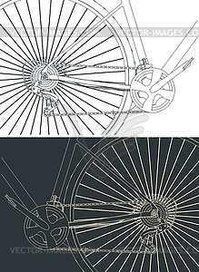 Bicycle chain drive - vector image