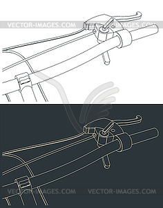 Велосипедная ручка - векторный графический клипарт