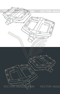 Bicycle pedals - vector clipart