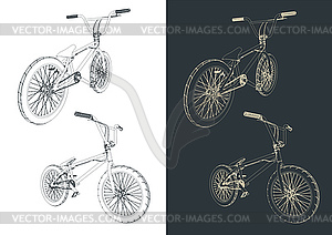 Велосипед BMX - векторный клипарт