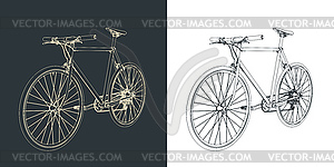 Road bike sketch - vector image