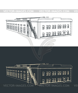 Factory building - vector clipart