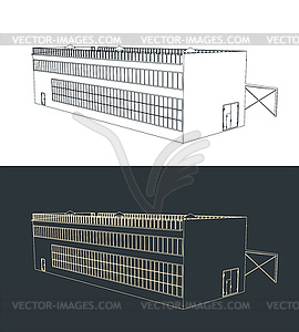 Factory building - vector clip art