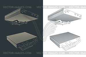 Радиатор процессорного кулера - векторный графический клипарт