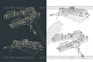 Disc harrow s - vector clip art