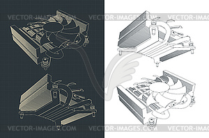 CPU cooler - vector image