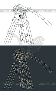 Camera tripod - vector clipart