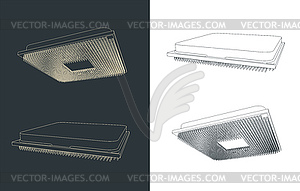 CPU drawings - vector clip art