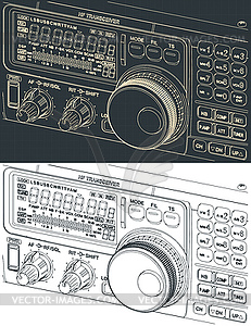 HF transceiver - vector clipart