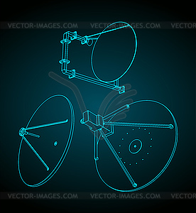 Parabolic antennas - vector image