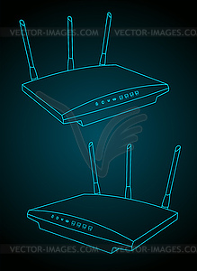 Router - vector clip art