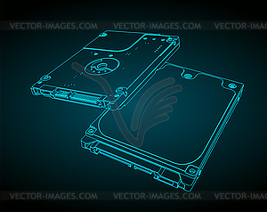 Hard disk drive s - vector image