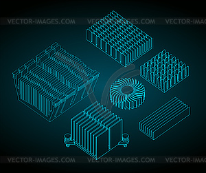 Комплект радиаторов - изображение в формате EPS