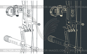 Compound bow - vector clipart