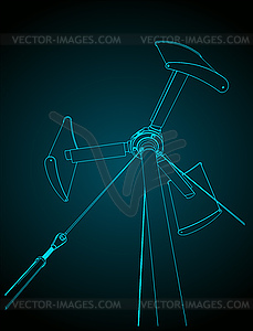 Wind turbine power generator - vector clipart