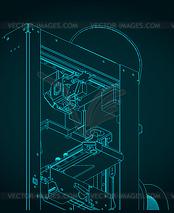 3D Printer - vector clipart / vector image