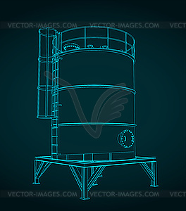 Storage tank - vector clip art