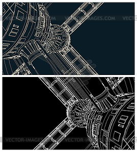 Space station - royalty-free vector image