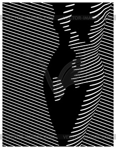 Красивое обнаженное женское тело - изображение в векторе / векторный клипарт