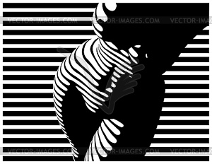 Naked female body - royalty-free vector image