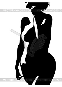 Naked female - vector image