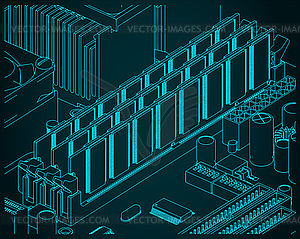 Memory modules - vector clipart