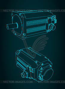 DC servo motor - vector image