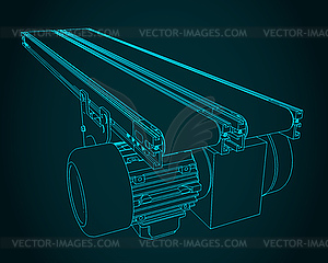 Double belt conveyor - vector clip art