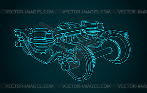 Train wheelbase - vector image