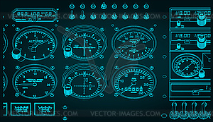 Панель управления самолетом - рисунок в векторе