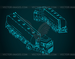 Silo truck - stock vector clipart
