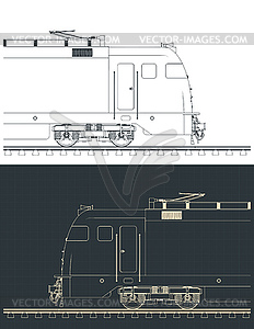 Electric locomotive - vector clipart