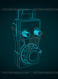 Electronic handwheel controller for CNC router - vector image