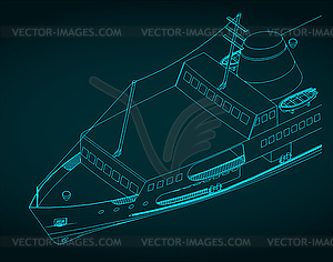 Passenger ferry - vector clip art