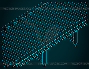 Roller conveyor - vector clipart